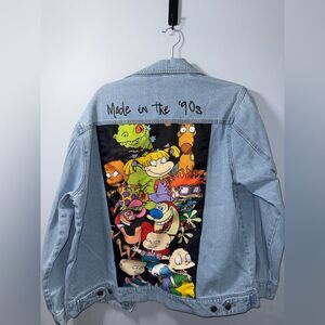 Nickelodeon Rugrats denim jacket “Made in the 90s” Size Large EUC